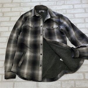 Carhartt Gray Sherpa Jacket plaid